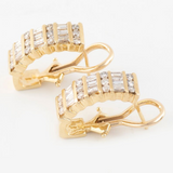 14kt Diamond Yellow Gold Earrings 2.10ct