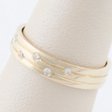 14kt Yellow Gold and Diamond Simple Band