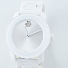 White Ceramic Movado Bold Womens Watch William S Rich and Son